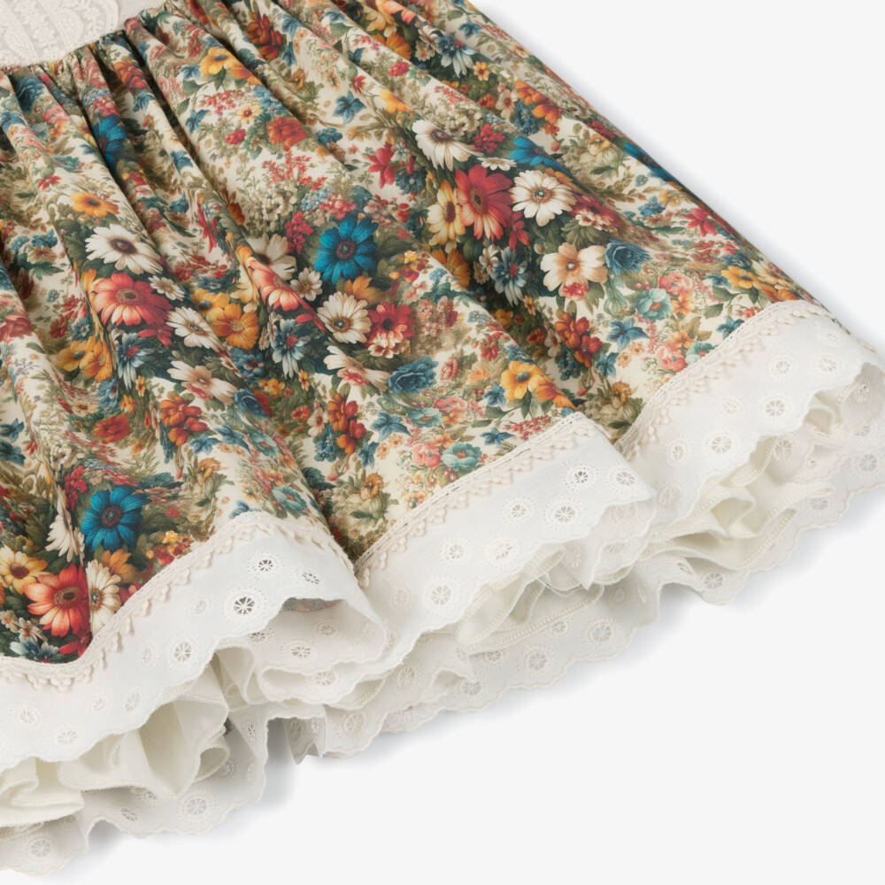 Abuela Tata-Multicolour Flowers Aop Dress | Childrensalon Outlet