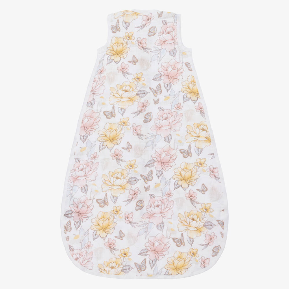 aden + anais-Girls Soft White Muslin Sleep Sack | Childrensalon Outlet