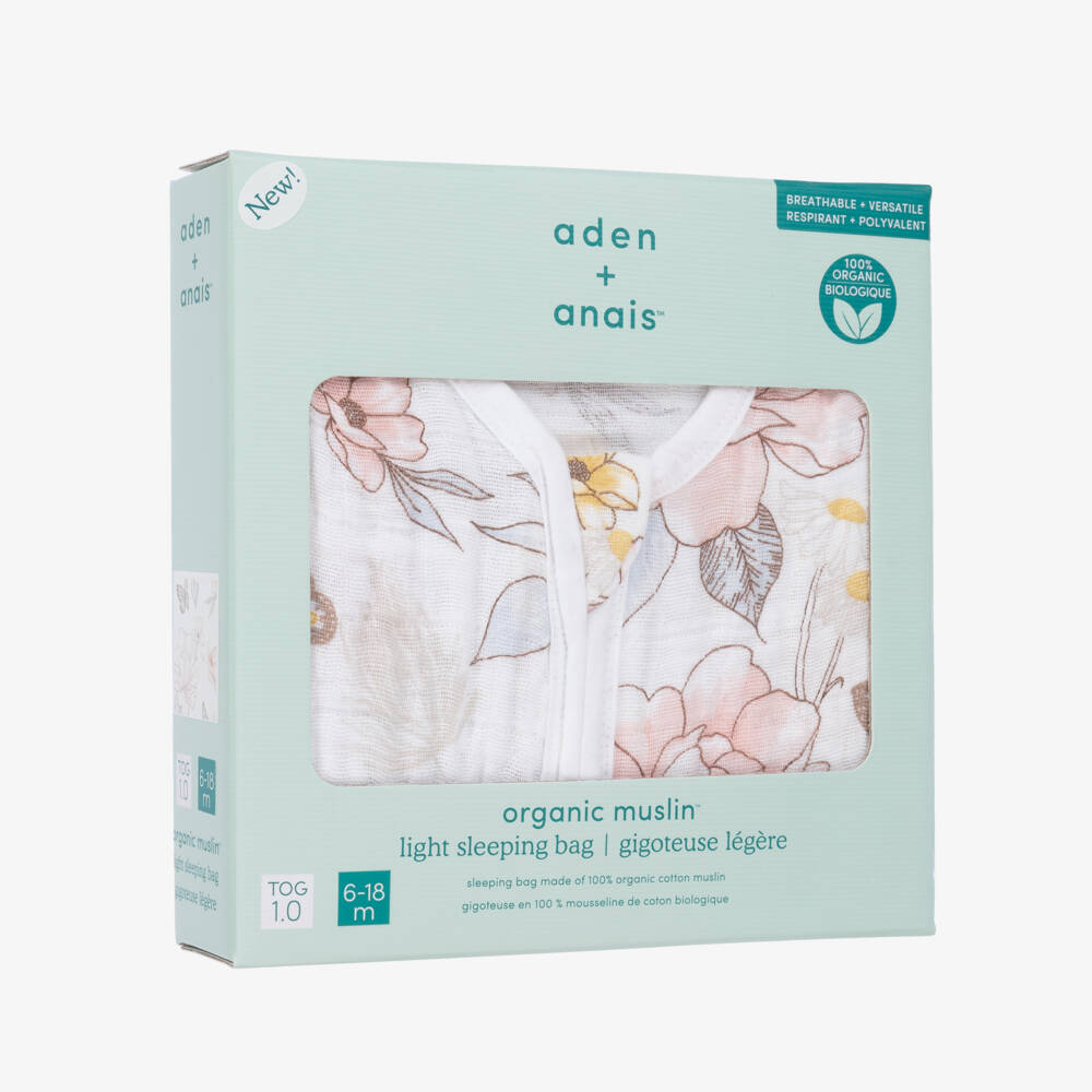 aden + anais-Girls Soft White Muslin Sleep Sack | Childrensalon Outlet