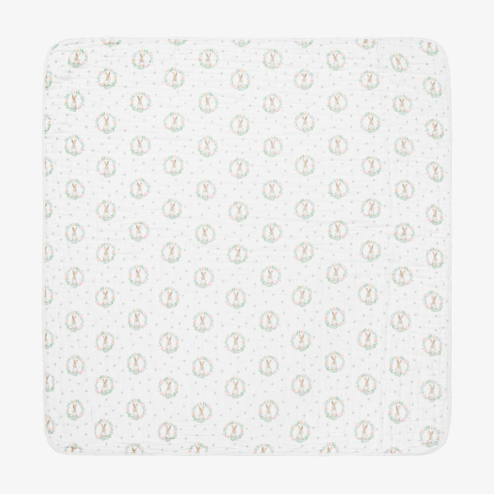 aden + anais-Girls Woven White Cotton Wrap | Childrensalon Outlet