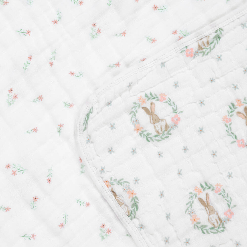 aden + anais-Girls Woven White Cotton Wrap | Childrensalon Outlet