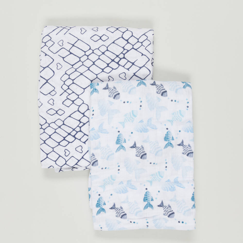aden + anais-Preloved Cotton Muslin Swaddle (2 Pack) | Childrensalon Outlet