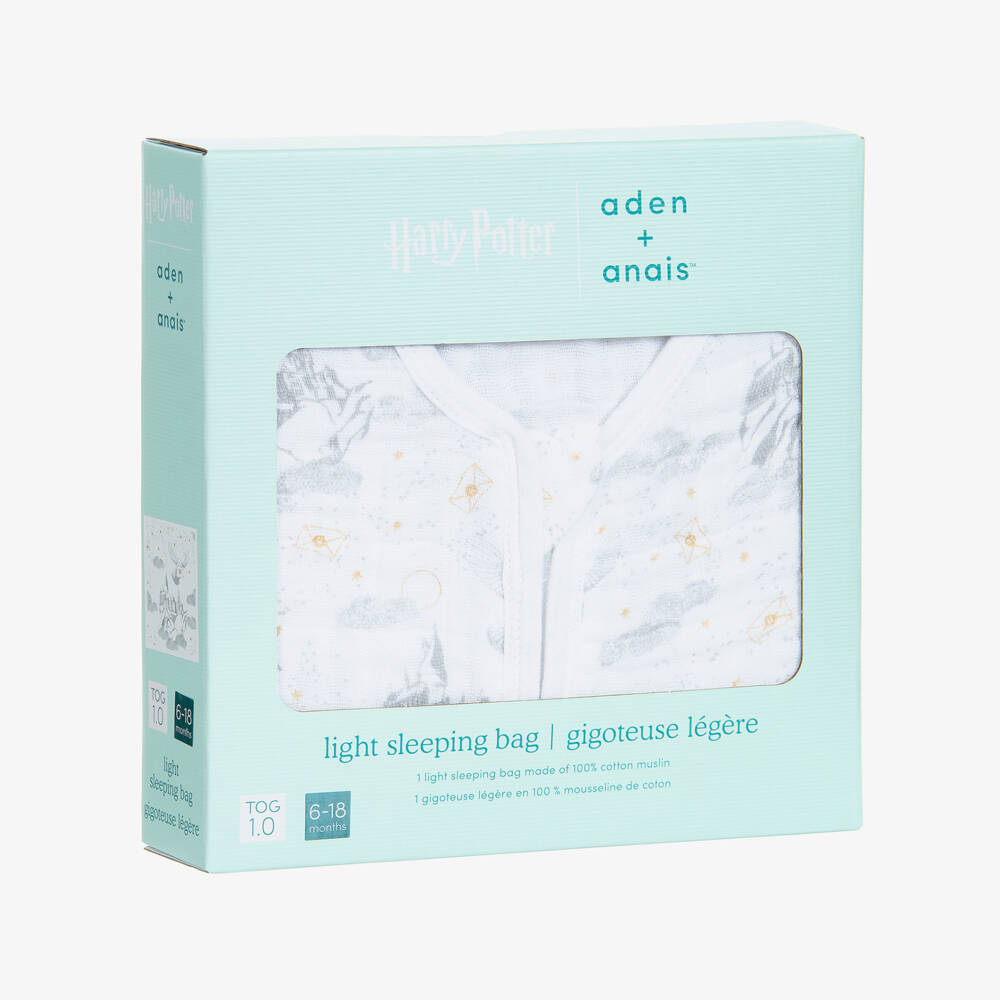 aden + anais-White Harry Potter Cotton Sleeping Bag | Childrensalon Outlet