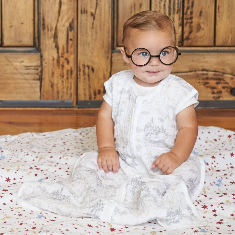 aden + anais-White Harry Potter Cotton Sleeping Bag | Childrensalon Outlet