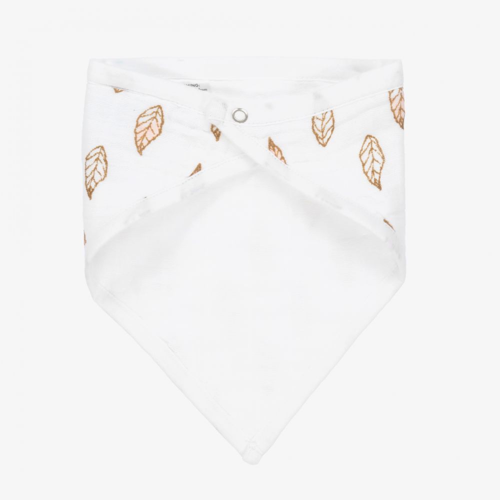 aden + anais-White Leaf Bandana Bib | Childrensalon Outlet