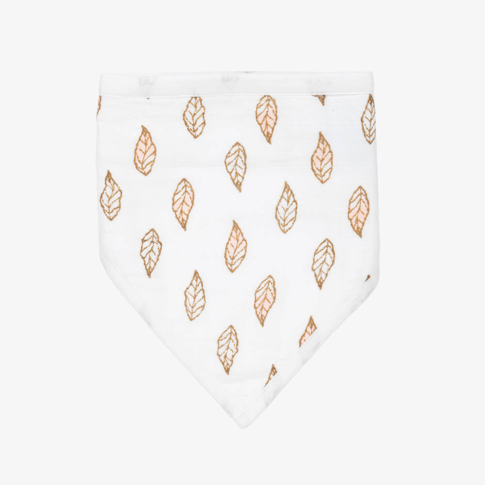 aden + anais-White Leaf Bandana Bib | Childrensalon Outlet
