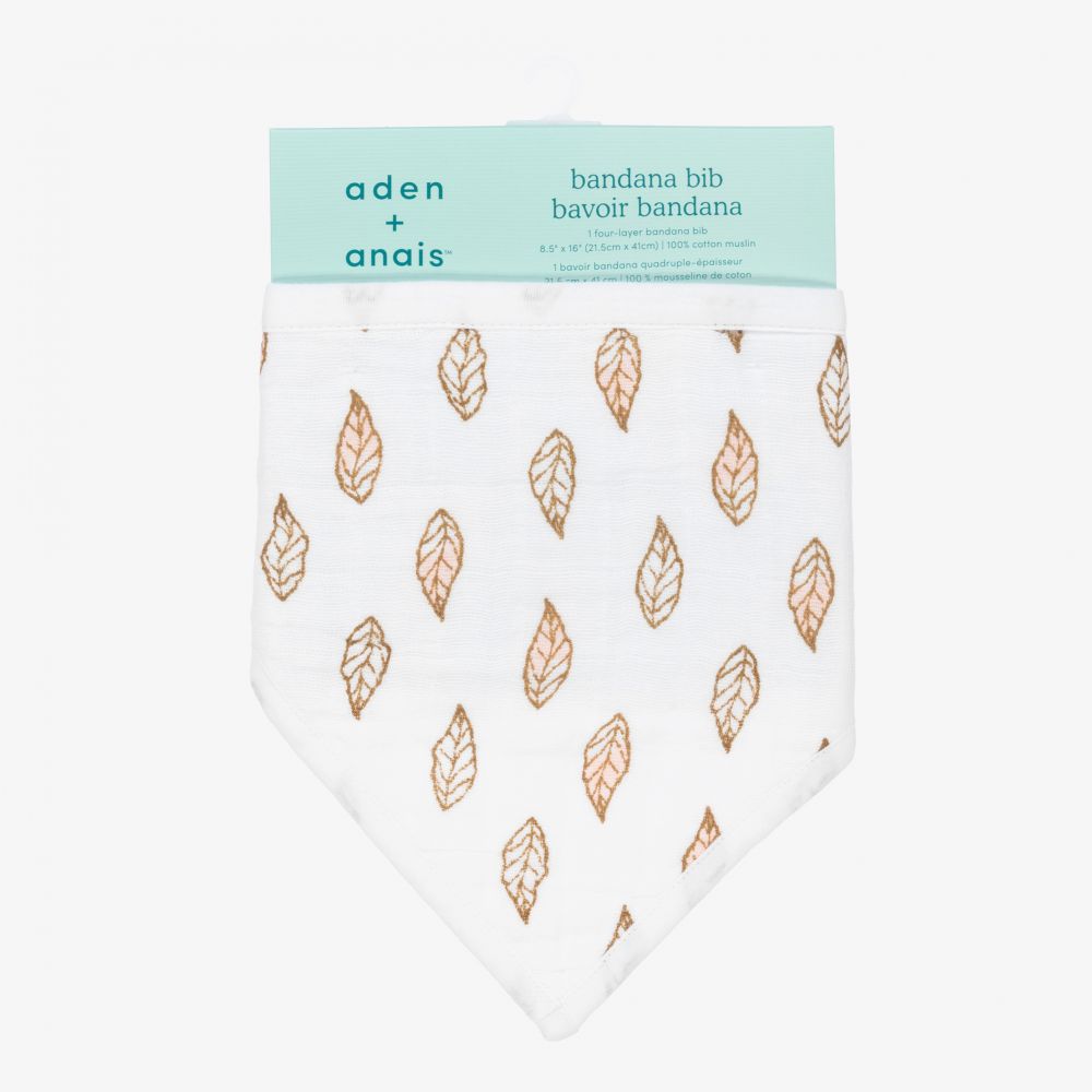 aden + anais-White Leaf Bandana Bib | Childrensalon Outlet