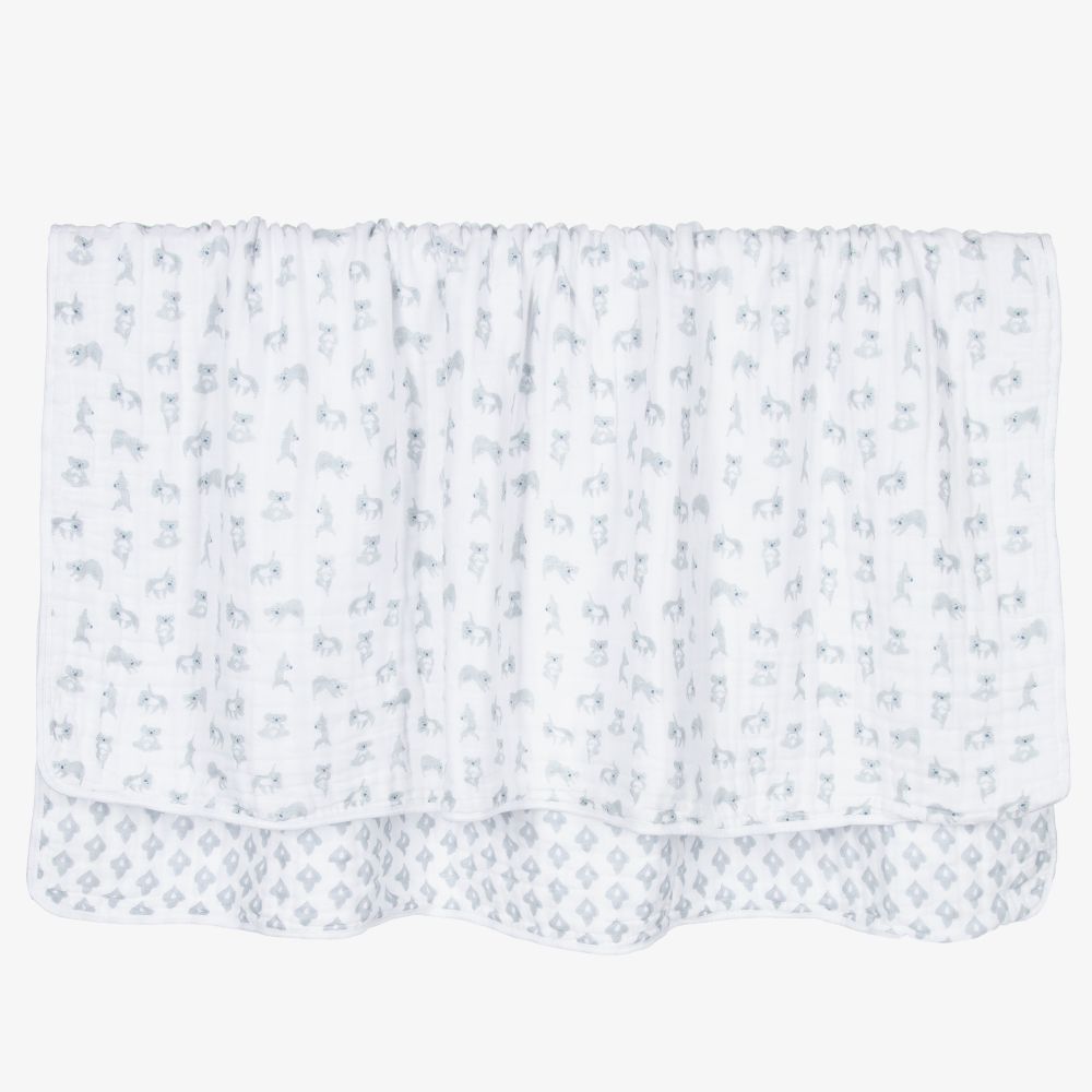 aden + anais - White Muslin Blanket (120cm) | Childrensalon