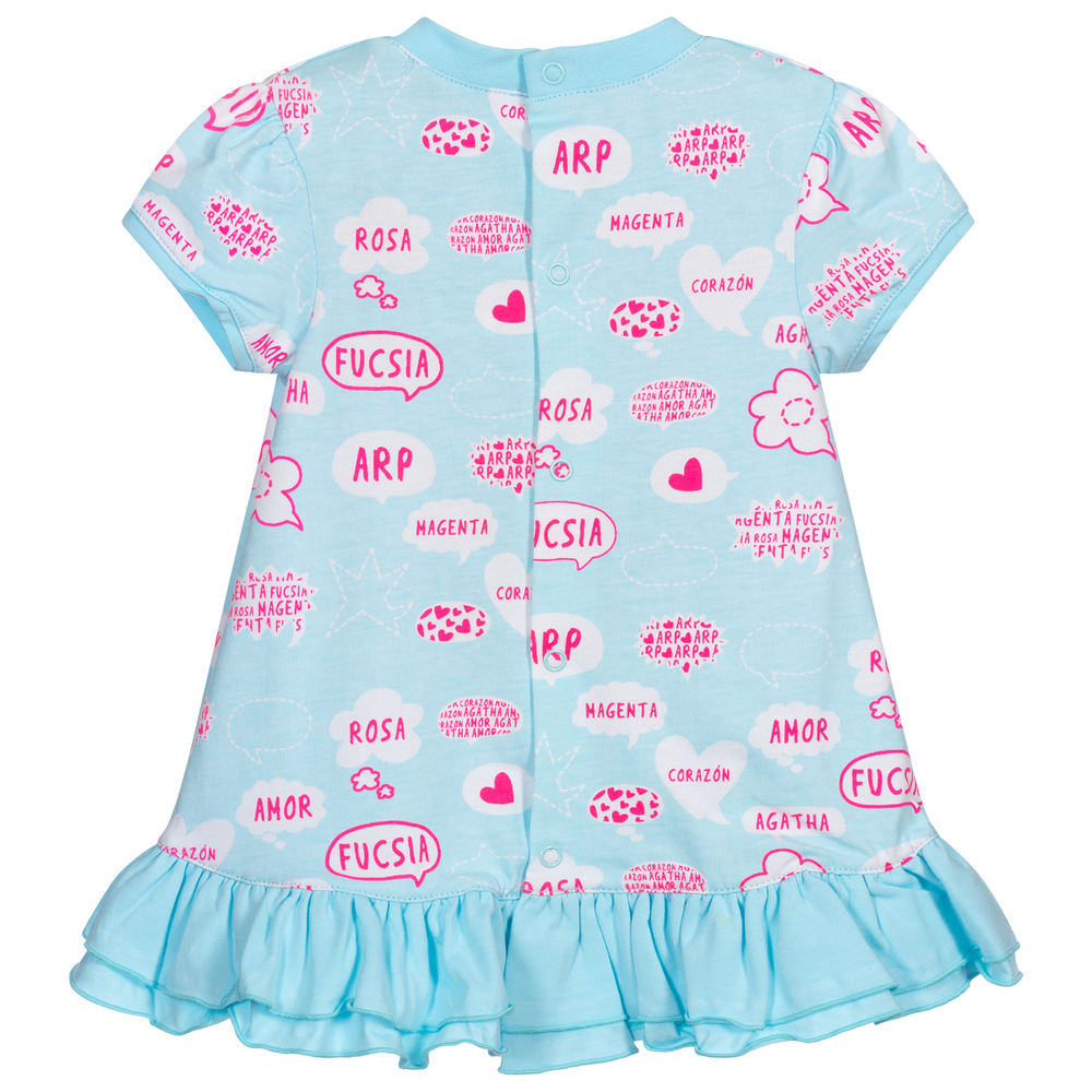 Agatha Ruiz de la Prada-Blue Cotton Jersey Dress | Childrensalon Outlet