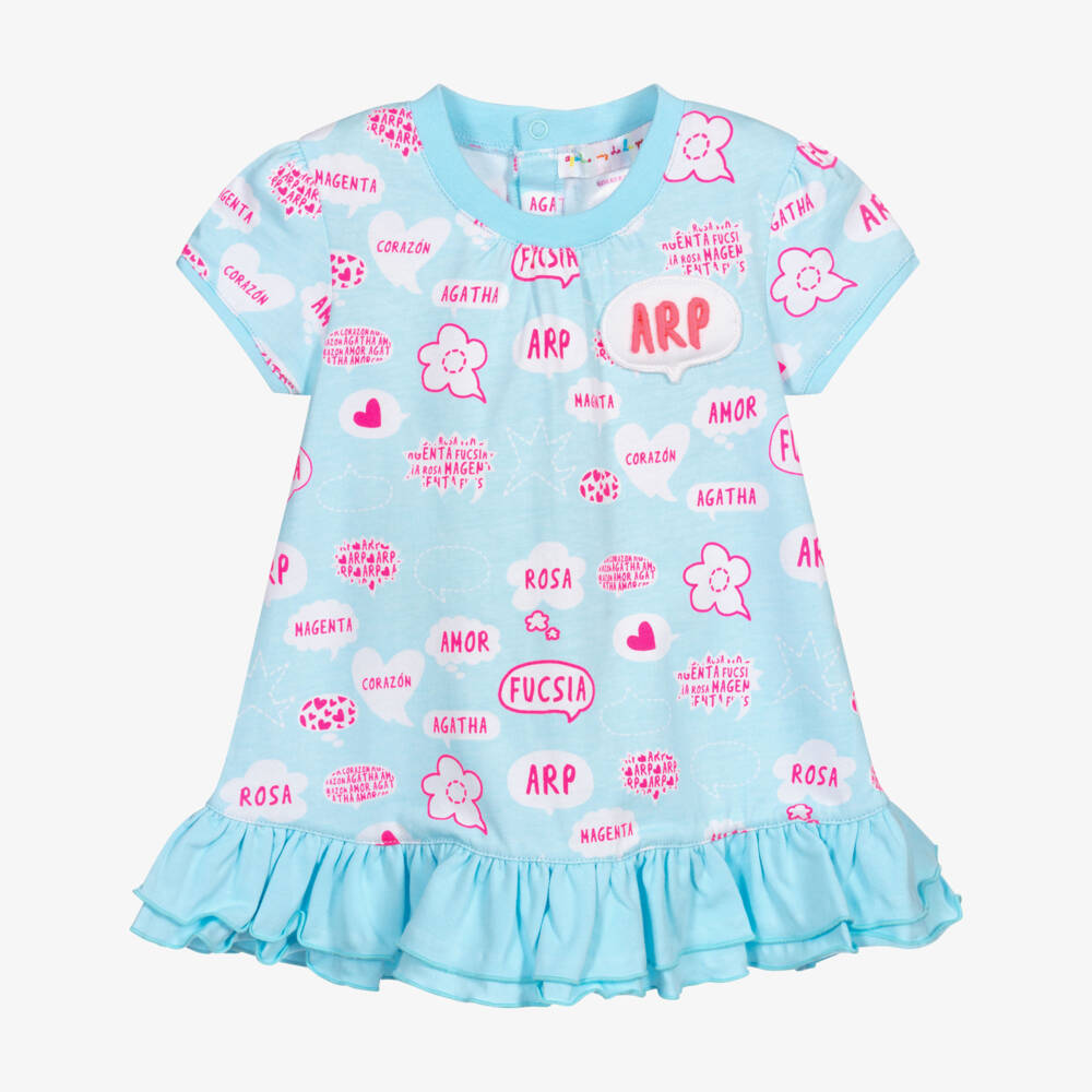 Agatha Ruiz de la Prada-Blue Cotton Jersey Dress | Childrensalon Outlet
