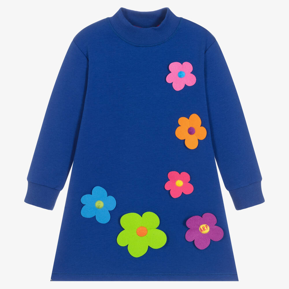 Agatha Ruiz de la Prada - Blue Cotton Sweatshirt Dress | Childrensalon