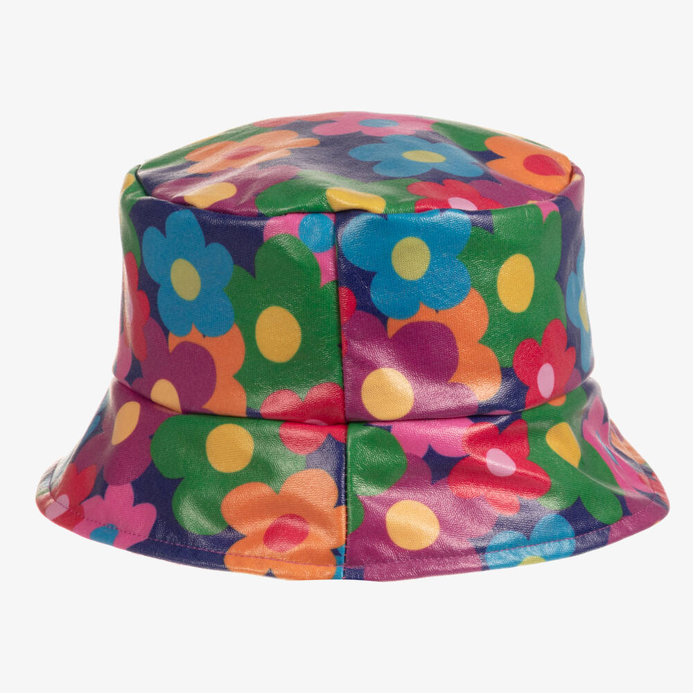 Agatha Ruiz de la Prada-Blue Faux Leather Bucket Hat | Childrensalon Outlet