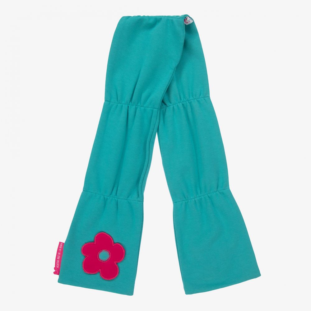 Agatha Ruiz de la Prada-Blue Flower Hat & Scarf Set  | Childrensalon Outlet