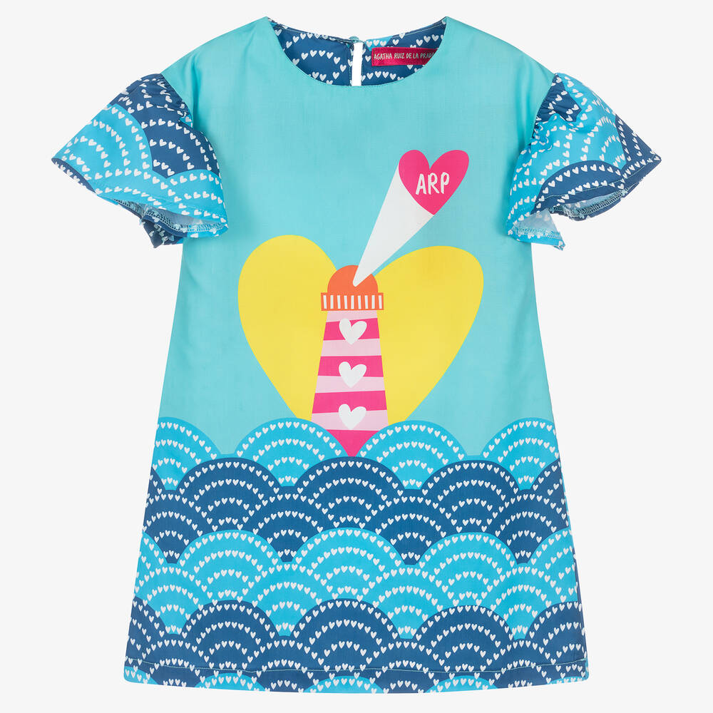 Agatha Ruiz de la Prada - Girls Blue Beach Dress | Childrensalon