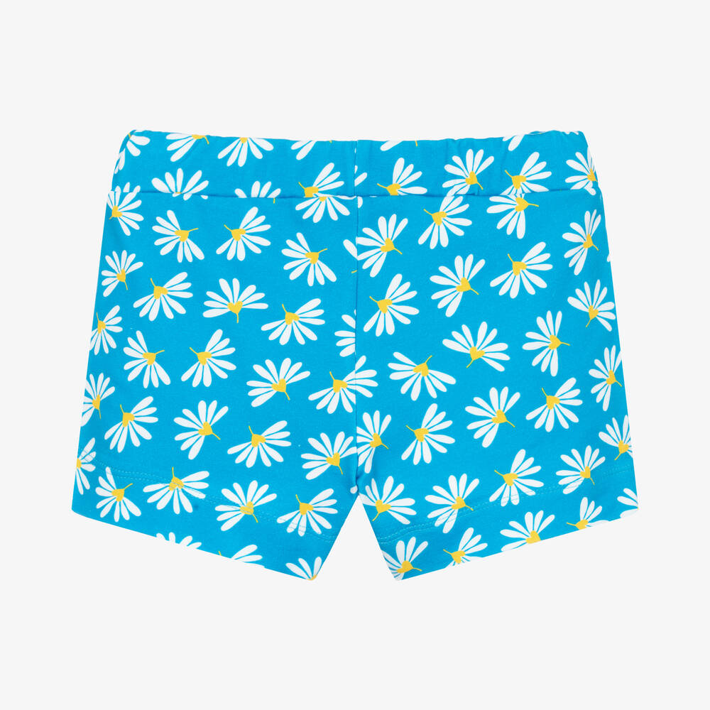Agatha Ruiz de la Prada-Girls Blue Cotton Flower Print Shorts | Childrensalon Outlet