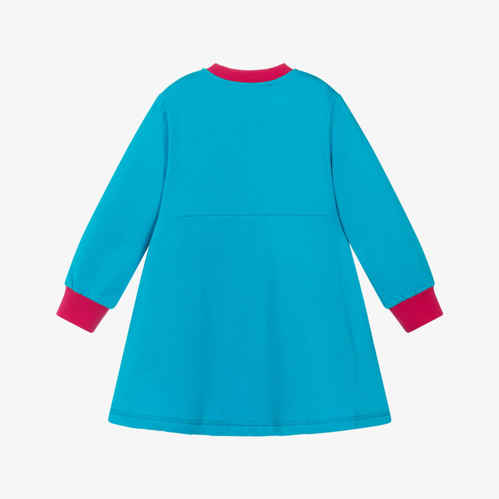 Agatha Ruiz de la Prada-Girls Blue Cotton Sequinned Star Dress | Childrensalon Outlet
