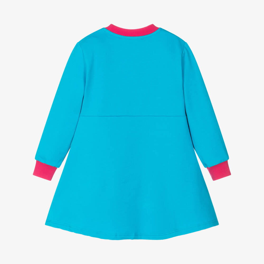 Agatha Ruiz de la Prada-Girls Blue Cotton Sweatshirt Dress | Childrensalon Outlet