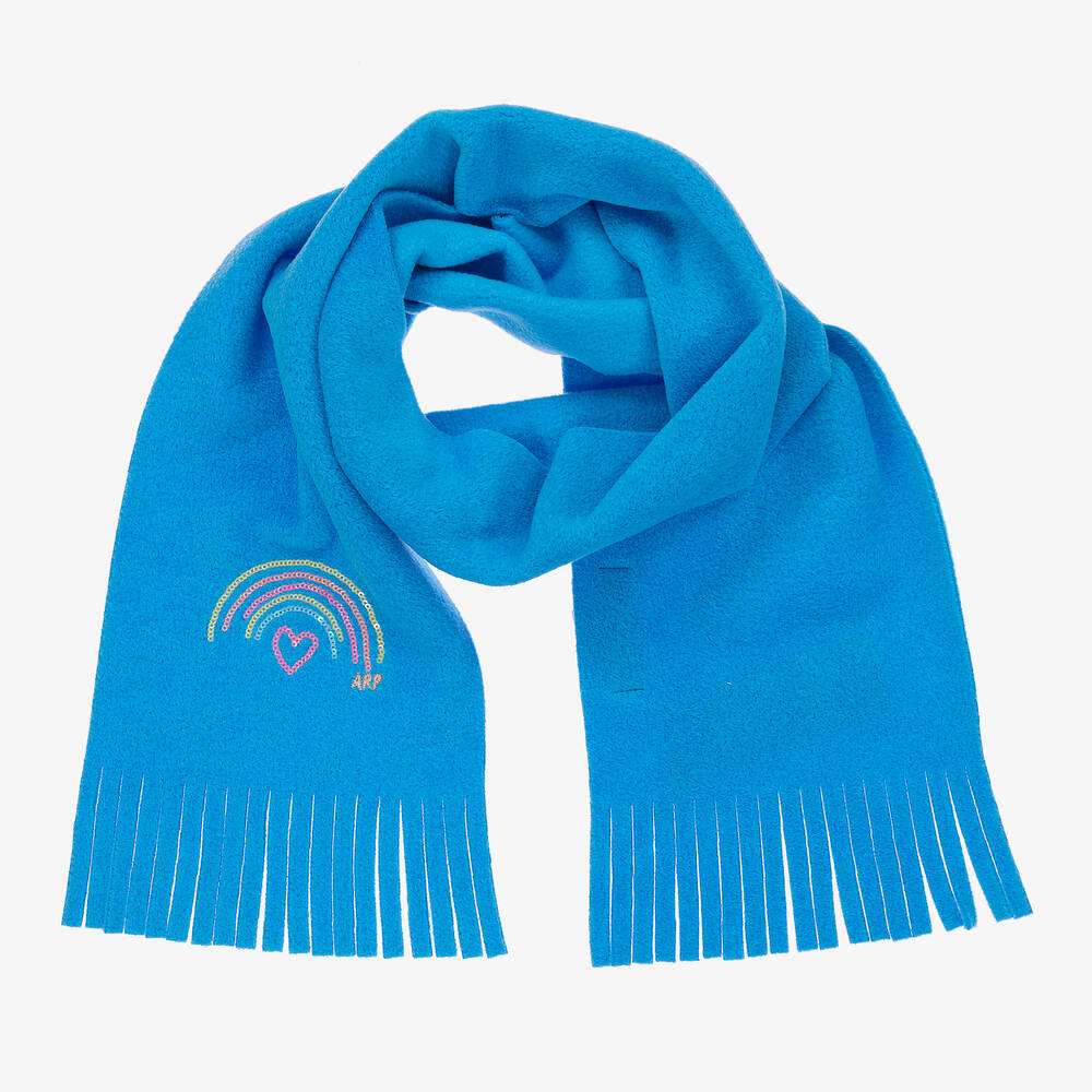 Agatha Ruiz de la Prada-Girls Blue Fleece Scarf | Childrensalon Outlet