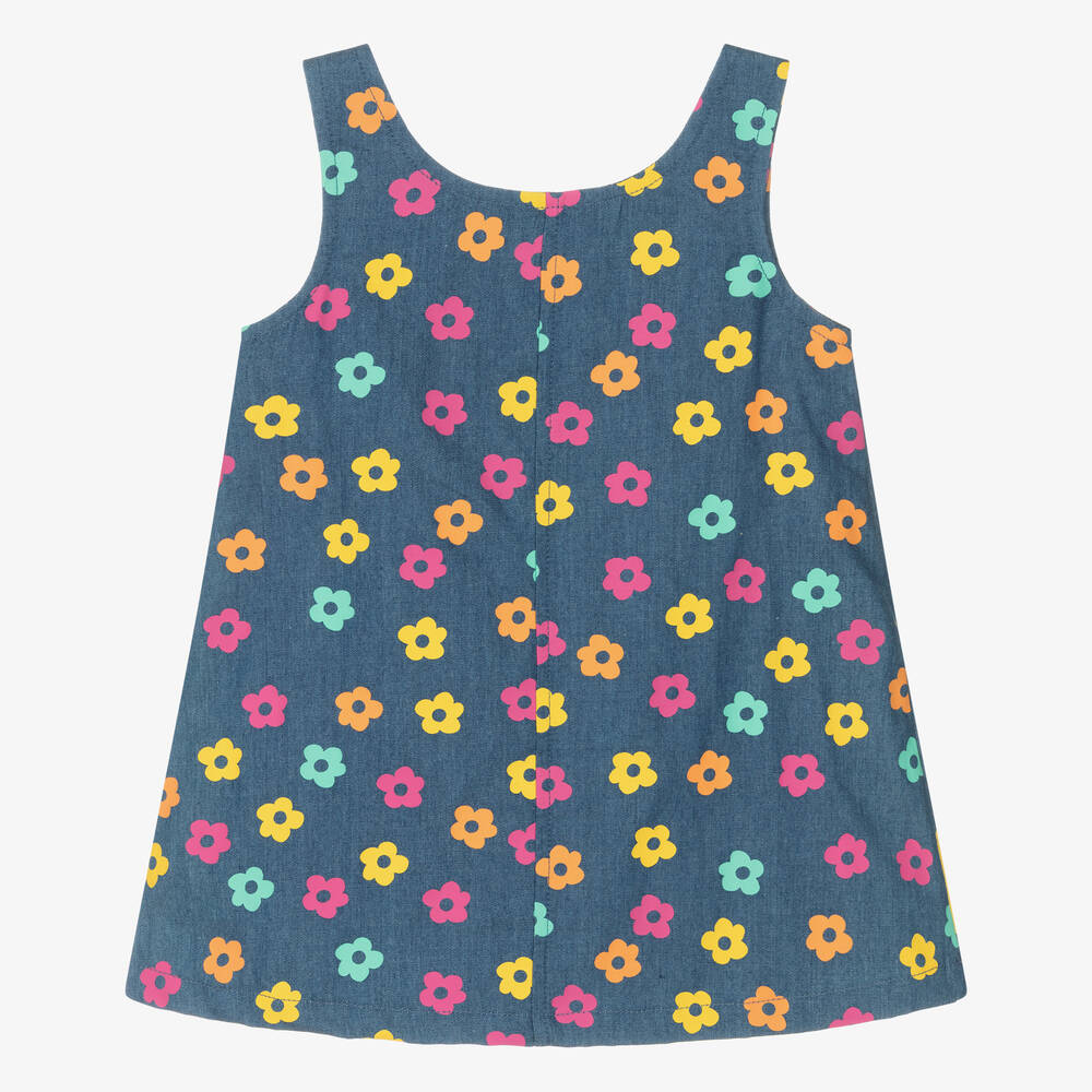 Agatha Ruiz de la Prada-Girls Blue Floral Chambray Dress | Childrensalon Outlet