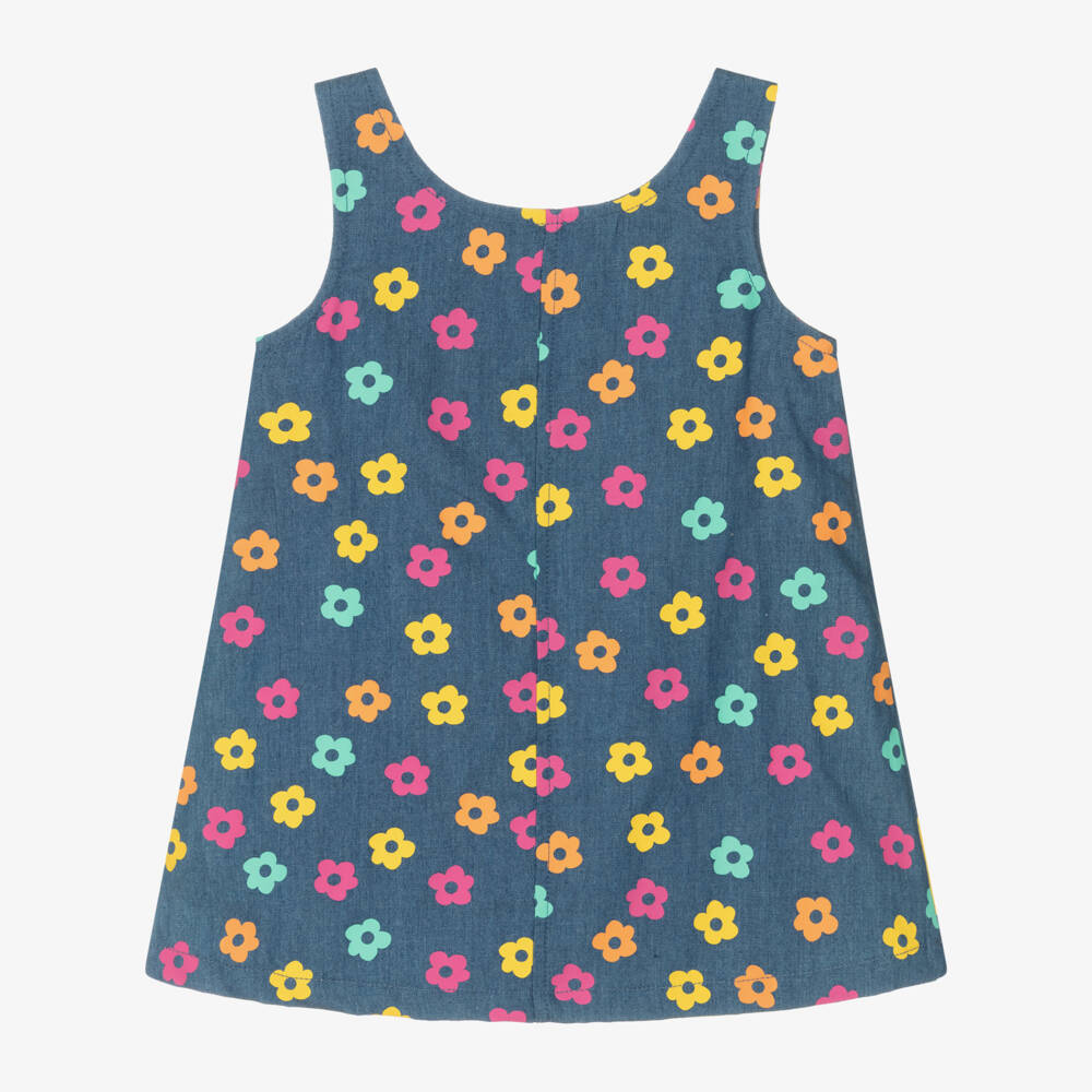Agatha Ruiz de la Prada-Girls Blue Floral Chambray Dress | Childrensalon Outlet