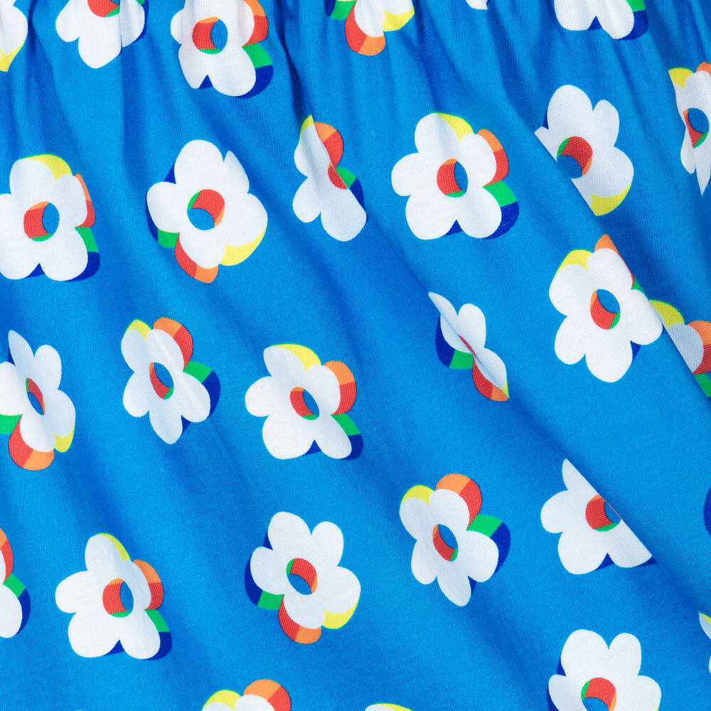 Agatha Ruiz de la Prada-Girls Blue Floral Cotton Dress | Childrensalon Outlet