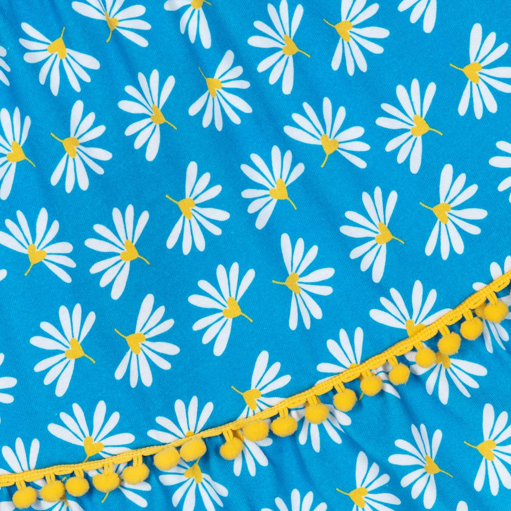 Agatha Ruiz de la Prada-Girls Blue Floral Cotton Skirt | Childrensalon Outlet