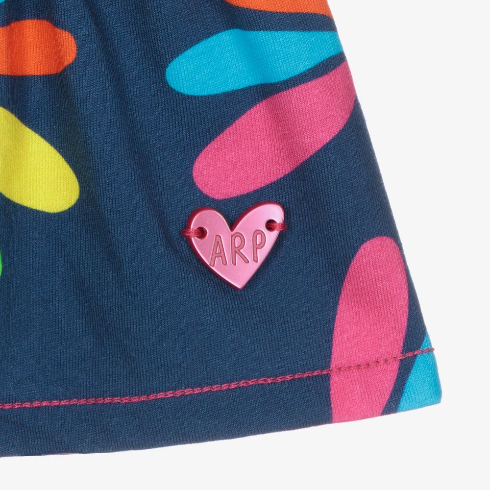 Agatha Ruiz de la Prada-Girls Blue Floral Cotton Top | Childrensalon Outlet