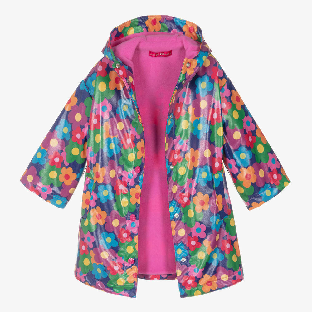 Floral discount print raincoat