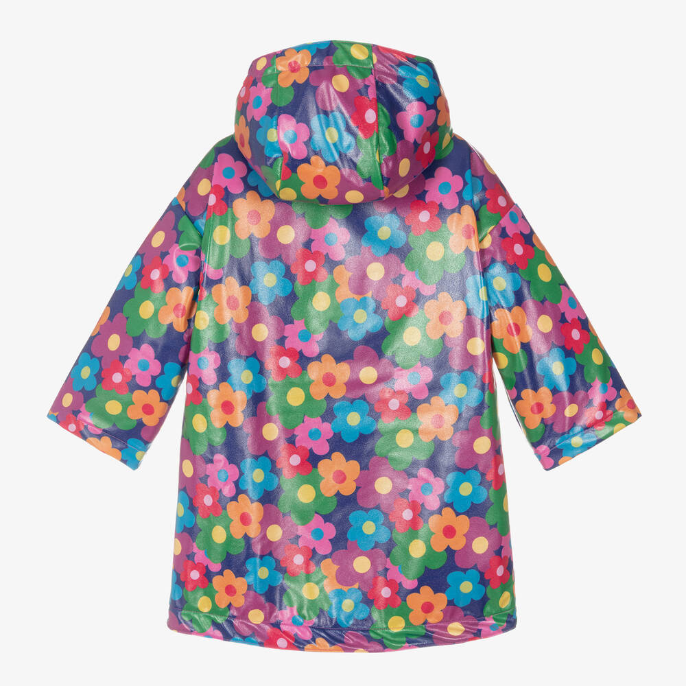Floral print raincoat sales