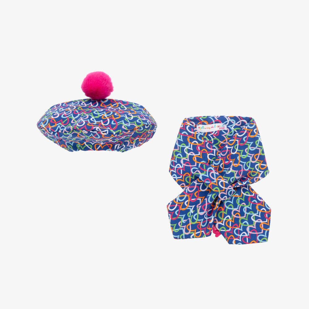 Agatha Ruiz de la Prada-Girls' Blue Heart-Adorned Winter Set | Childrensalon Outlet