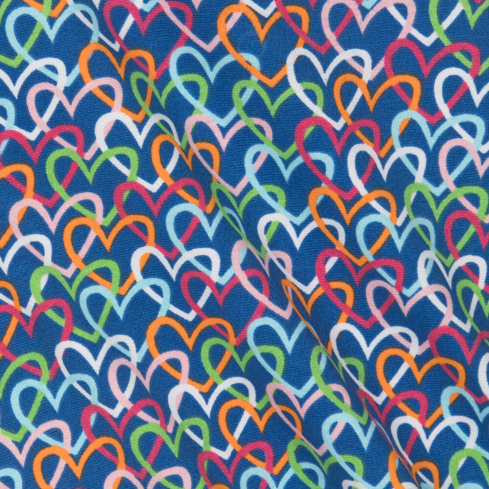 Agatha Ruiz de la Prada-Girls Blue Heart Jersey Dress Set | Childrensalon Outlet