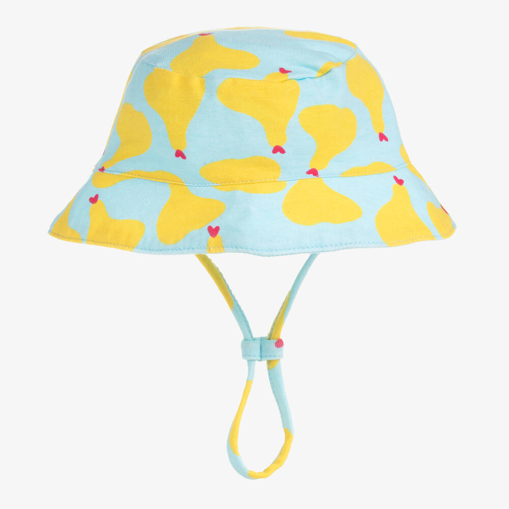 Agatha Ruiz de la Prada-قبعة للشمس قطن جيرسي لون أزرق تركواز | Childrensalon Outlet