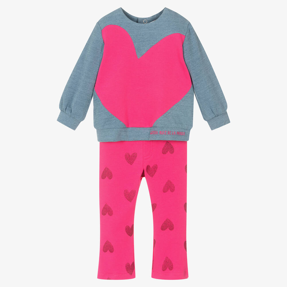 Agatha Ruiz de la Prada - Ensemble legging bleu et rose fille | Childrensalon