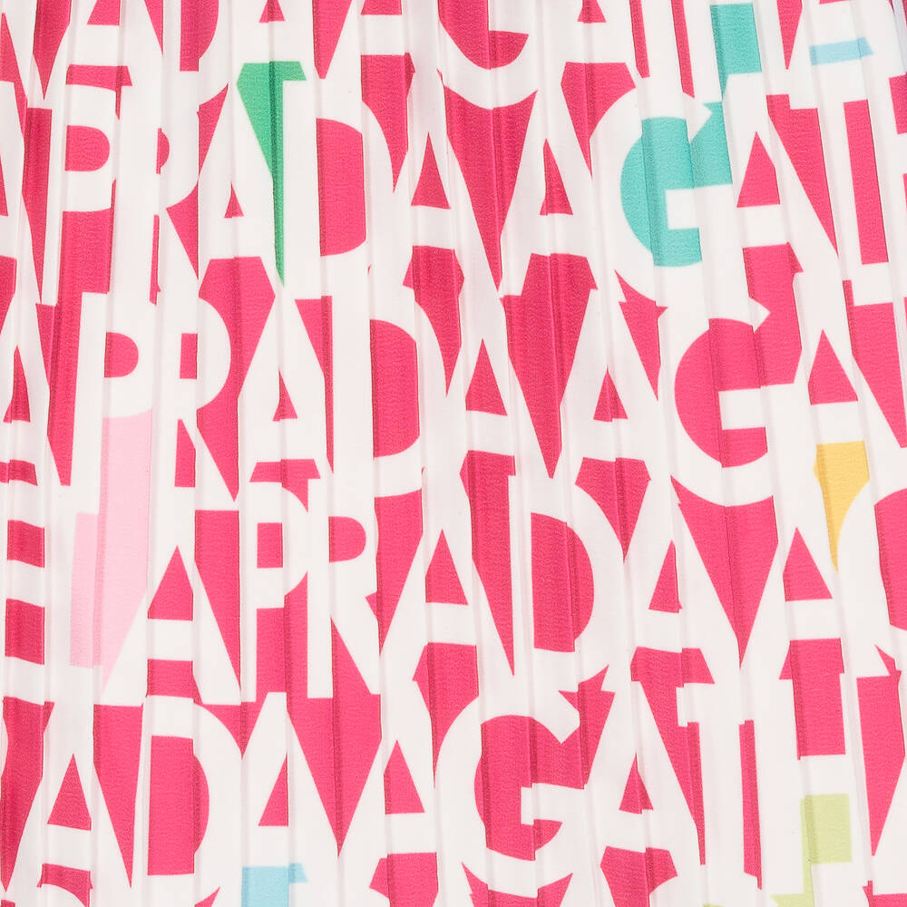 Agatha Ruiz de la Prada-فستان فيسكوز جيرسي بكسرات لون أزرق وزهري | Childrensalon Outlet