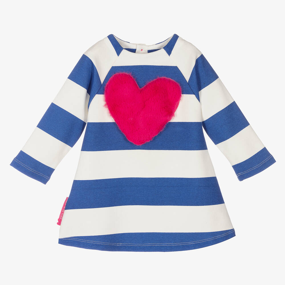 Agatha Ruiz de la Prada-Girls Blue Striped Dress Set | Childrensalon Outlet