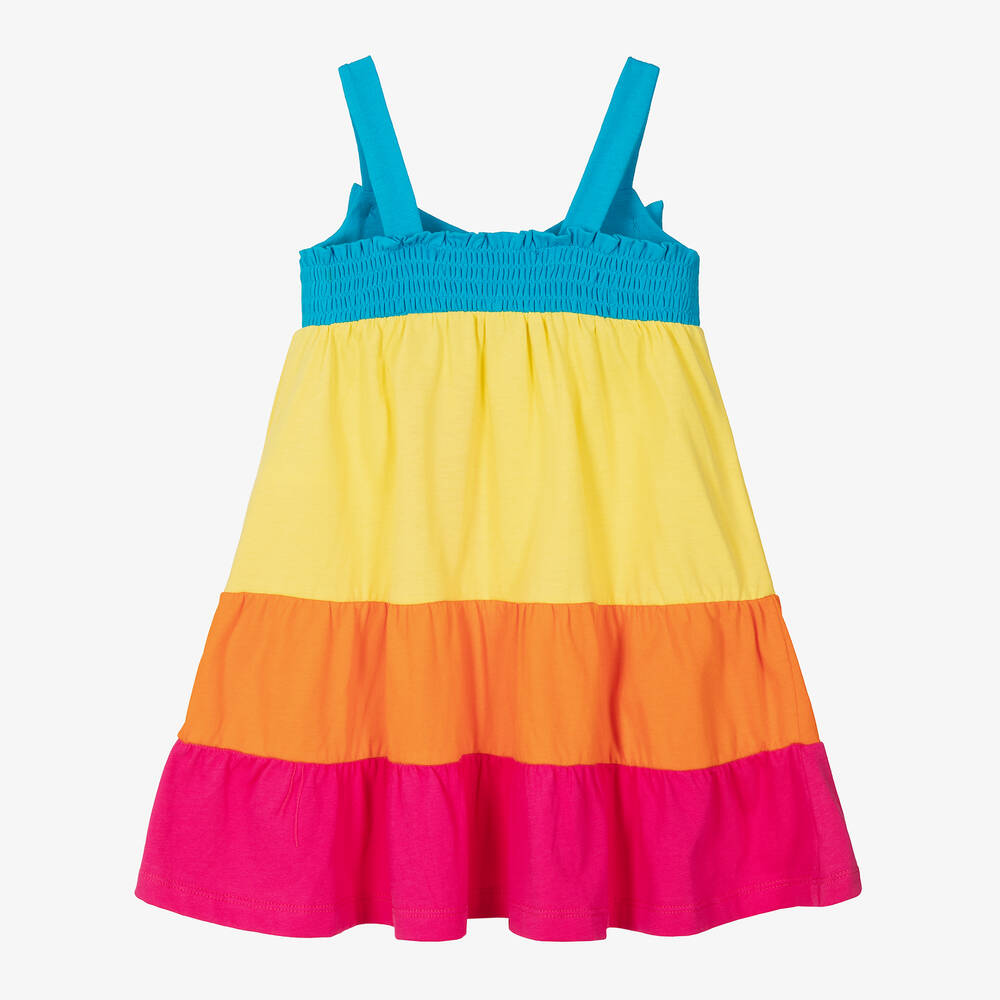 Agatha Ruiz de la Prada-Girls Blue & Yellow Cotton Dress | Childrensalon Outlet