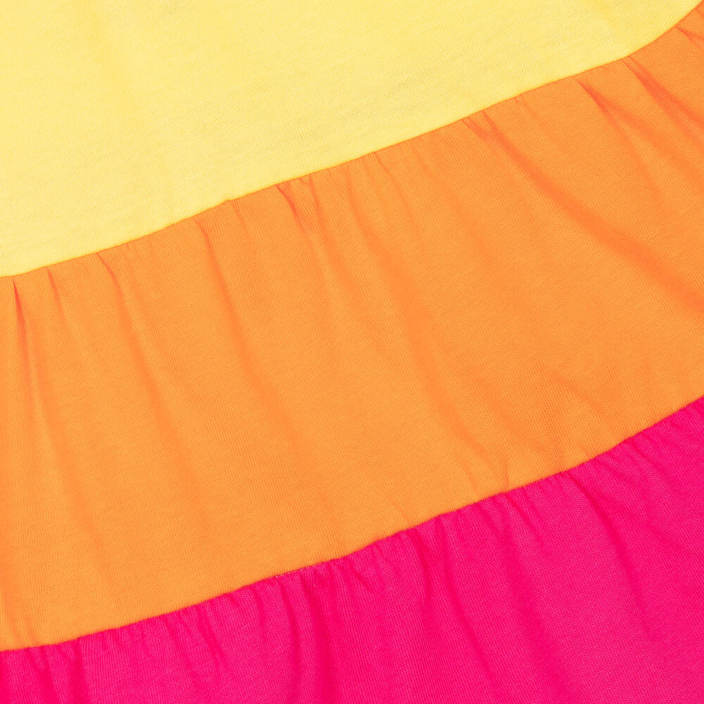 Agatha Ruiz de la Prada-Girls Blue & Yellow Cotton Dress | Childrensalon Outlet