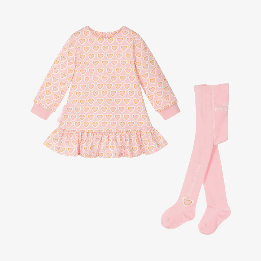 Agatha Ruiz de la Prada-Girls Blush Heart Ensemble | Childrensalon Outlet
