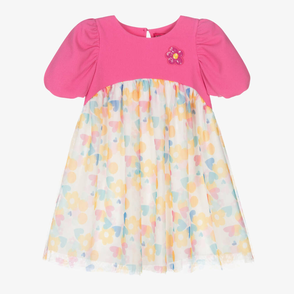 Agatha Ruiz de la Prada-Girls Blush Tulle & Crêpe Dress | Childrensalon Outlet