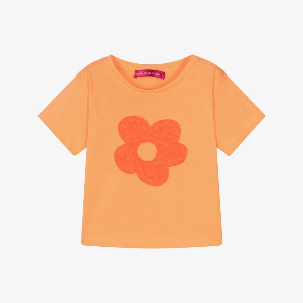 Agatha Ruiz de la Prada-Girls Bright Floral Cotton Tee | Childrensalon Outlet