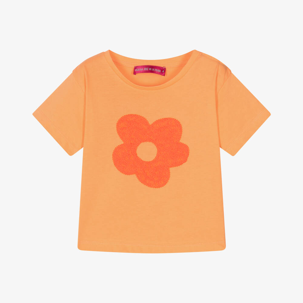Agatha Ruiz de la Prada-Girls Bright Floral Cotton Tee | Childrensalon Outlet