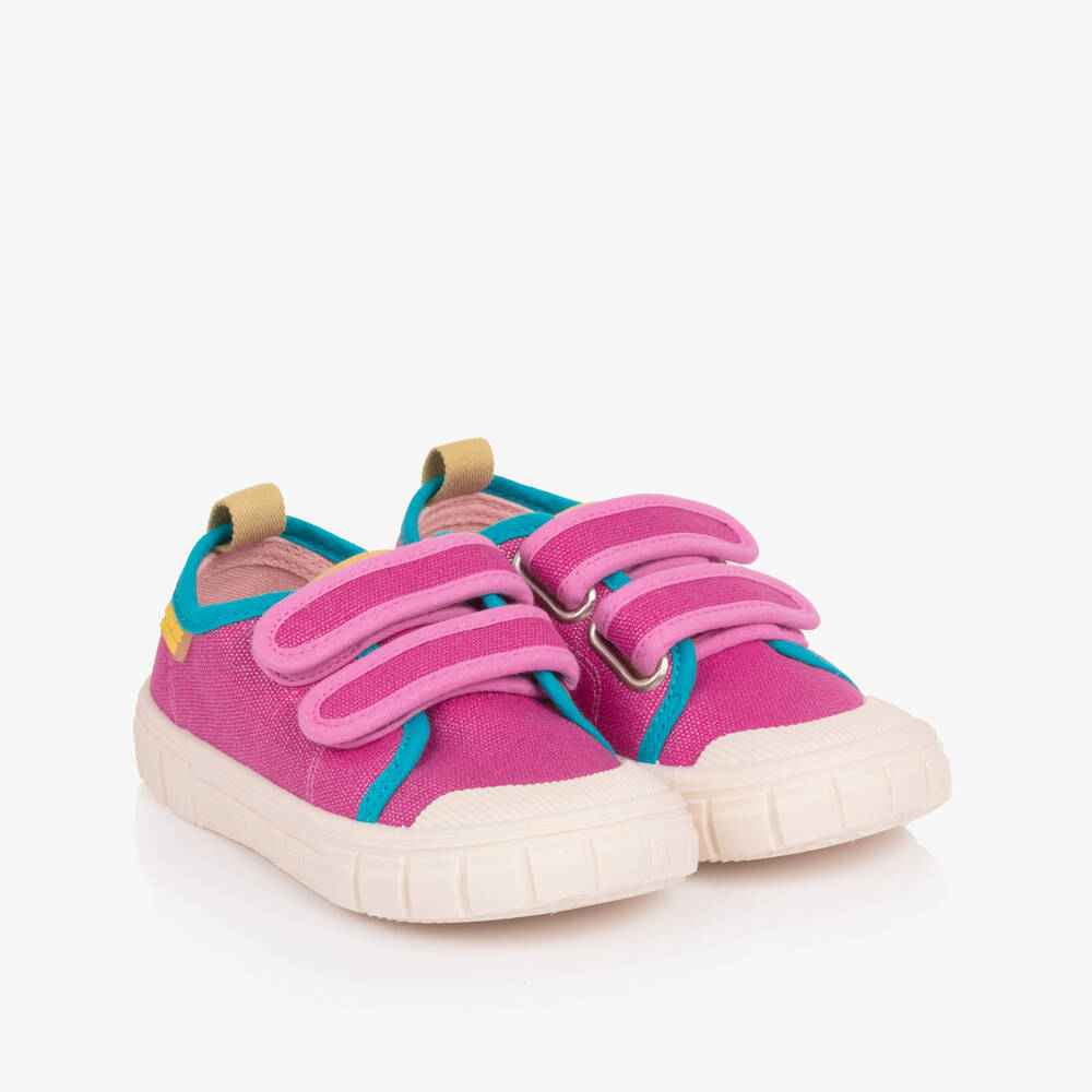 Agatha Ruiz de la Prada-Girls Bright Pink Canvas Velcro Trainers | Childrensalon Outlet