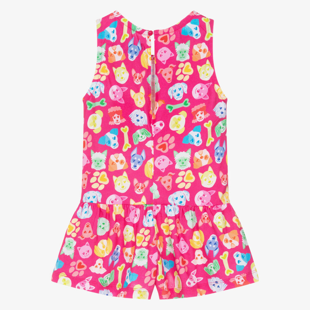 Agatha Ruiz de la Prada-Розовый комбинезон с собаками для девочек | Childrensalon Outlet