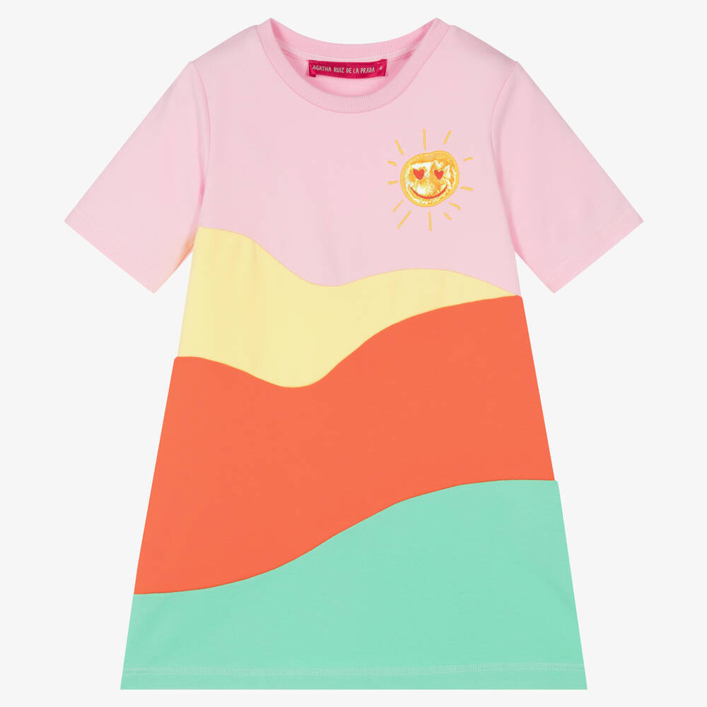 Agatha Ruiz de la Prada - Robe en jersey de coton color block | Childrensalon