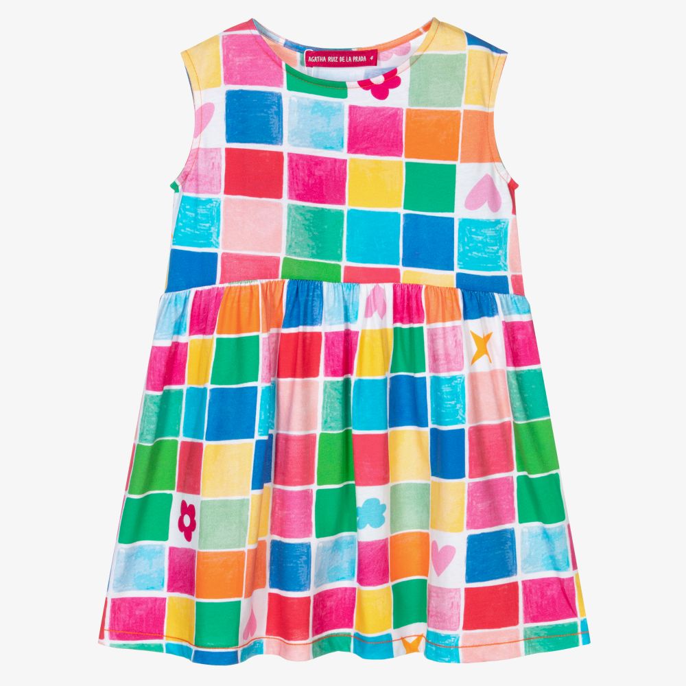 Agatha Ruiz de la Prada - Girls Colourful Cotton Dress | Childrensalon