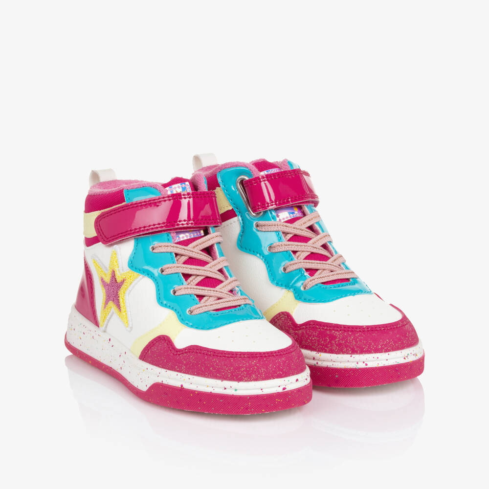 Agatha Ruiz de la Prada-Girls Colourful Leather High-Tops | Childrensalon Outlet