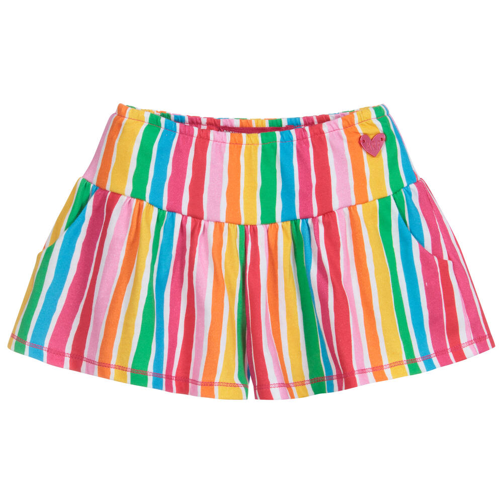 Agatha Ruiz de la Prada - Girls Colourful Striped Shorts | Childrensalon