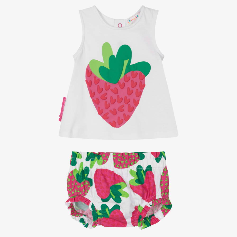 Agatha Ruiz de la Prada-Girls Cotton Berry Delight Short Set | Childrensalon Outlet