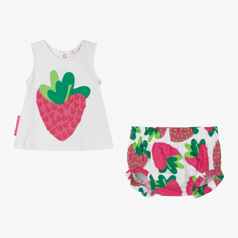 Agatha Ruiz de la Prada-Girls Cotton Berry Delight Short Set | Childrensalon Outlet