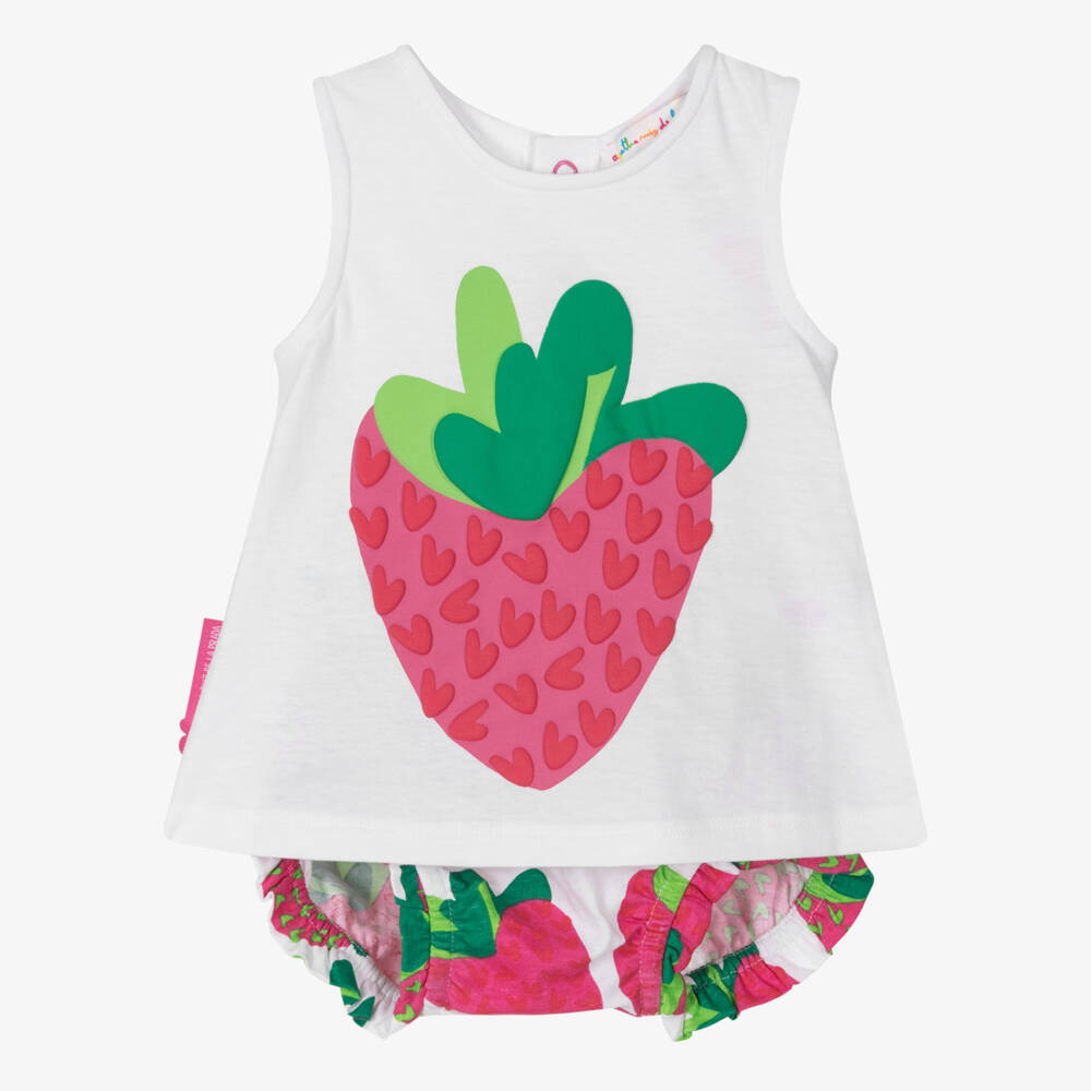 Agatha Ruiz de la Prada-Girls Cotton Berry Delight Short Set | Childrensalon Outlet